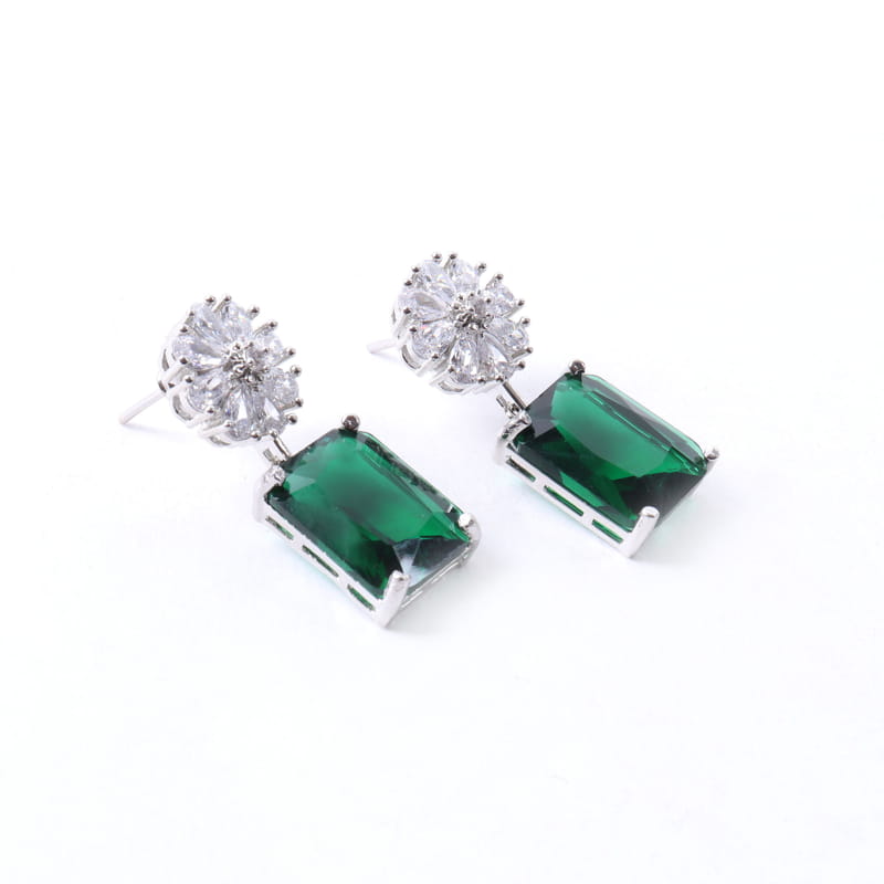 Octo Flora Earrings-Green