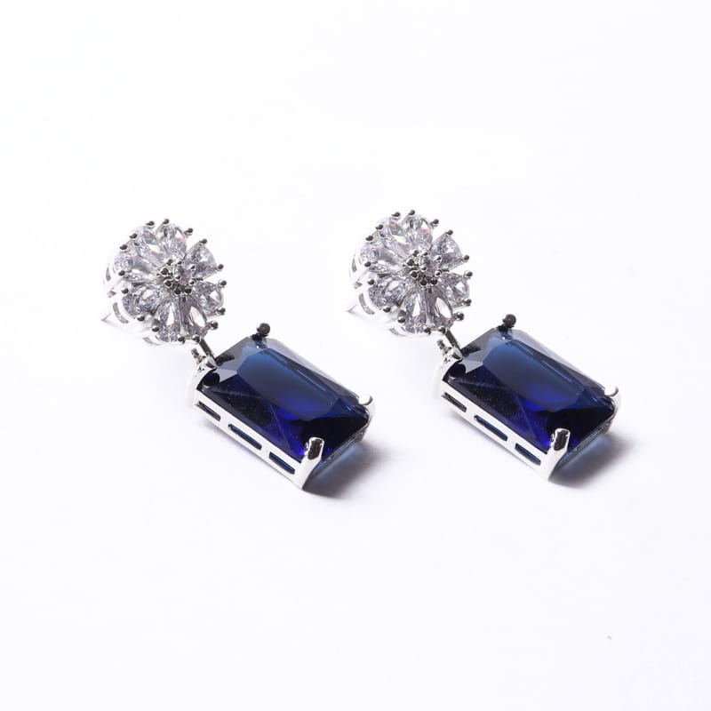 Octo Flora Earrings-Blue