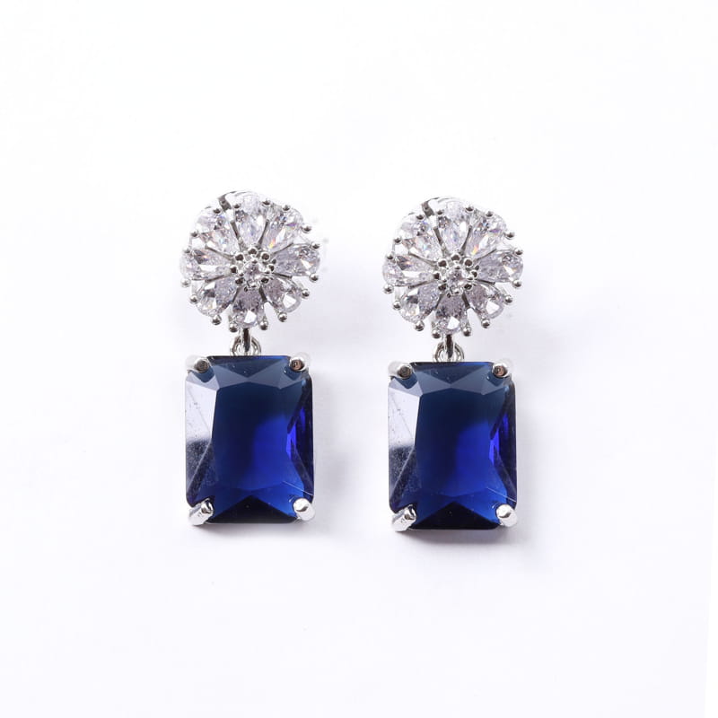 Octo Flora Earrings-Blue