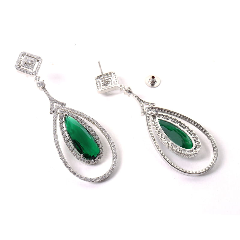 Arina Emerald Drop Earrings