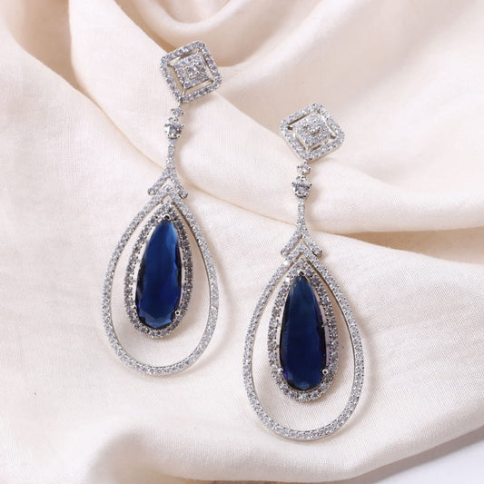 Arina Blue Drop Earrings