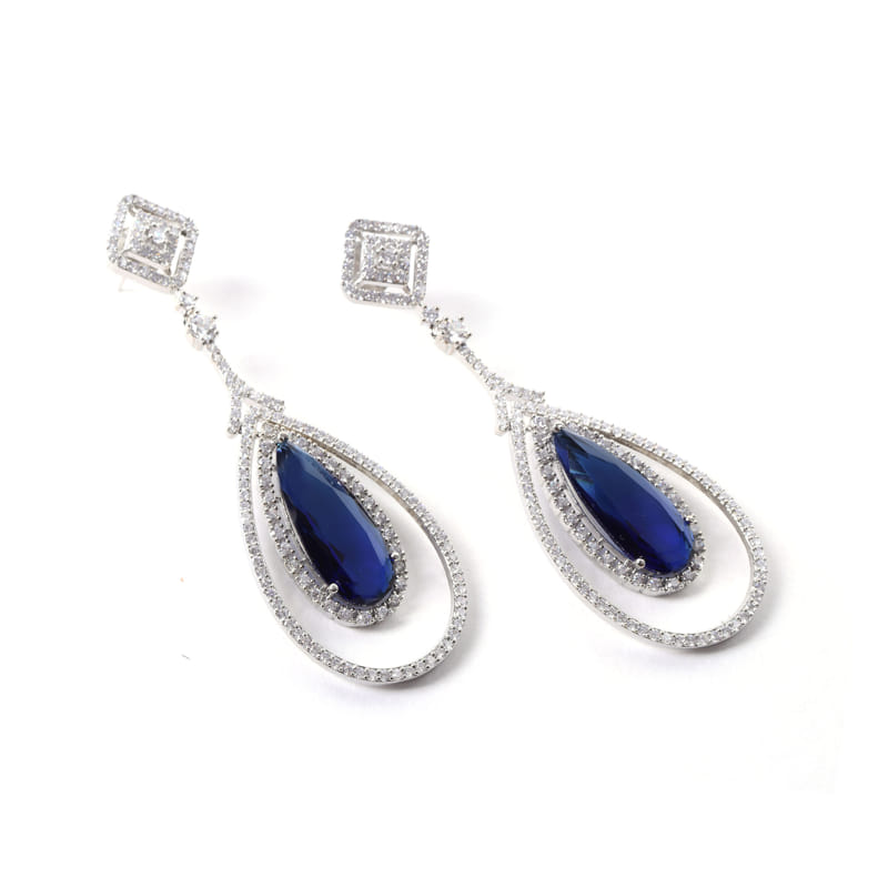 Arina Blue Drop Earrings