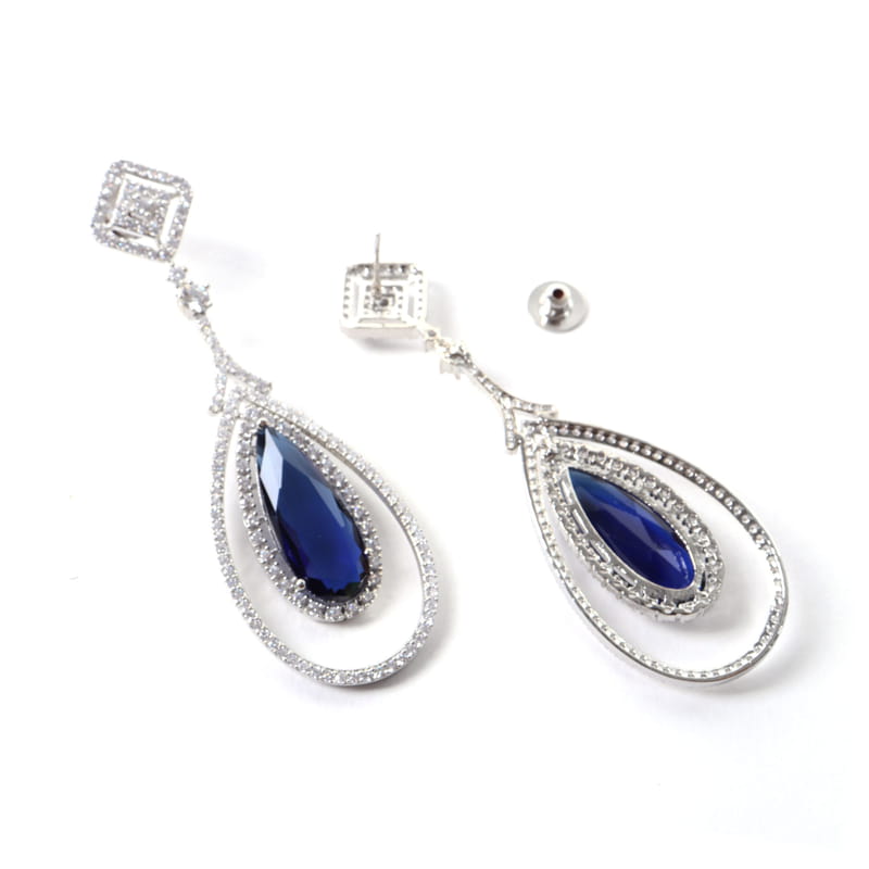 Arina Blue Drop Earrings