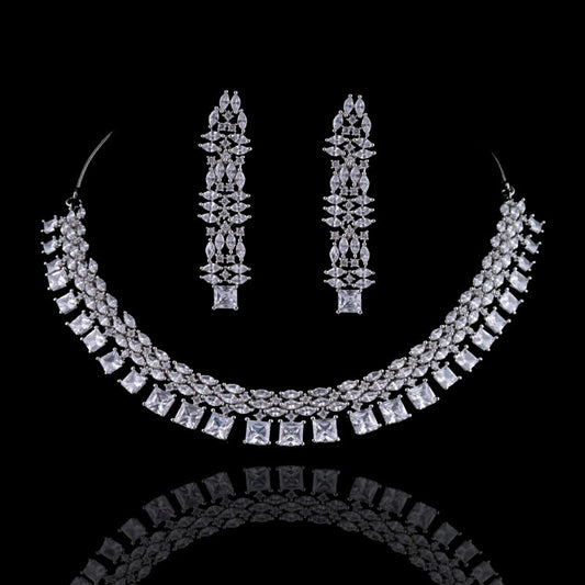 Square Cut Necklace Set