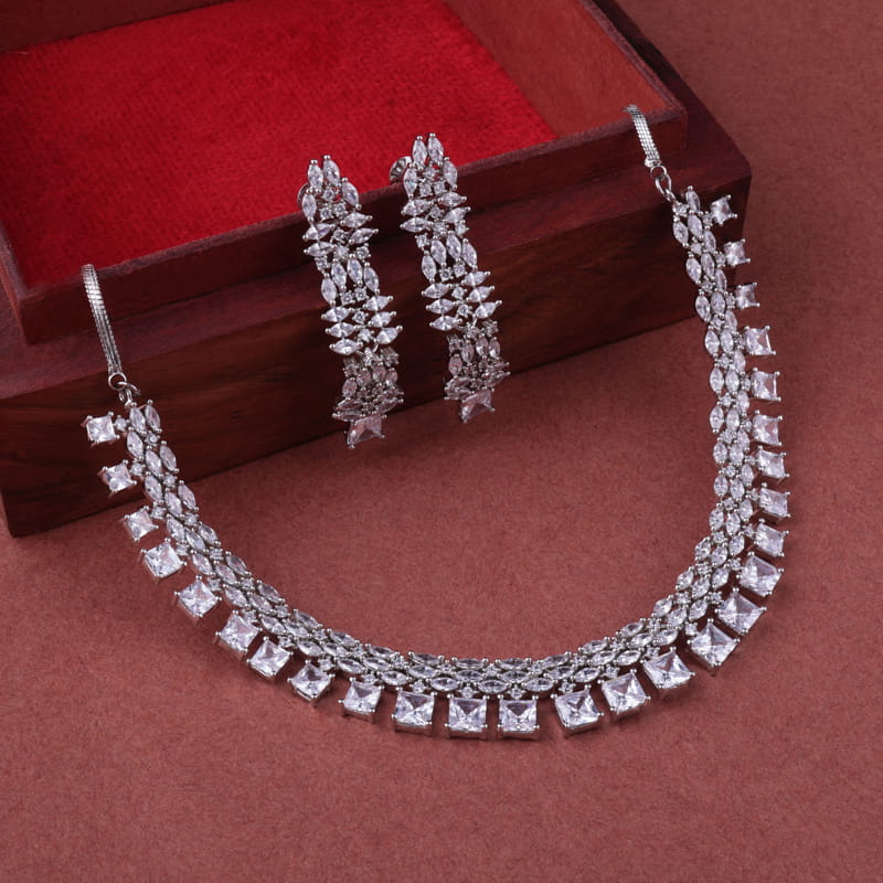 Square Cut Necklace Set