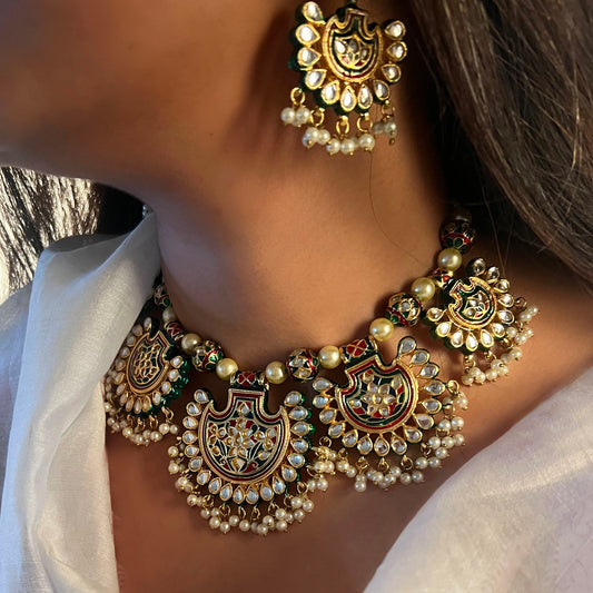 Brinda Kundan Necklace Set